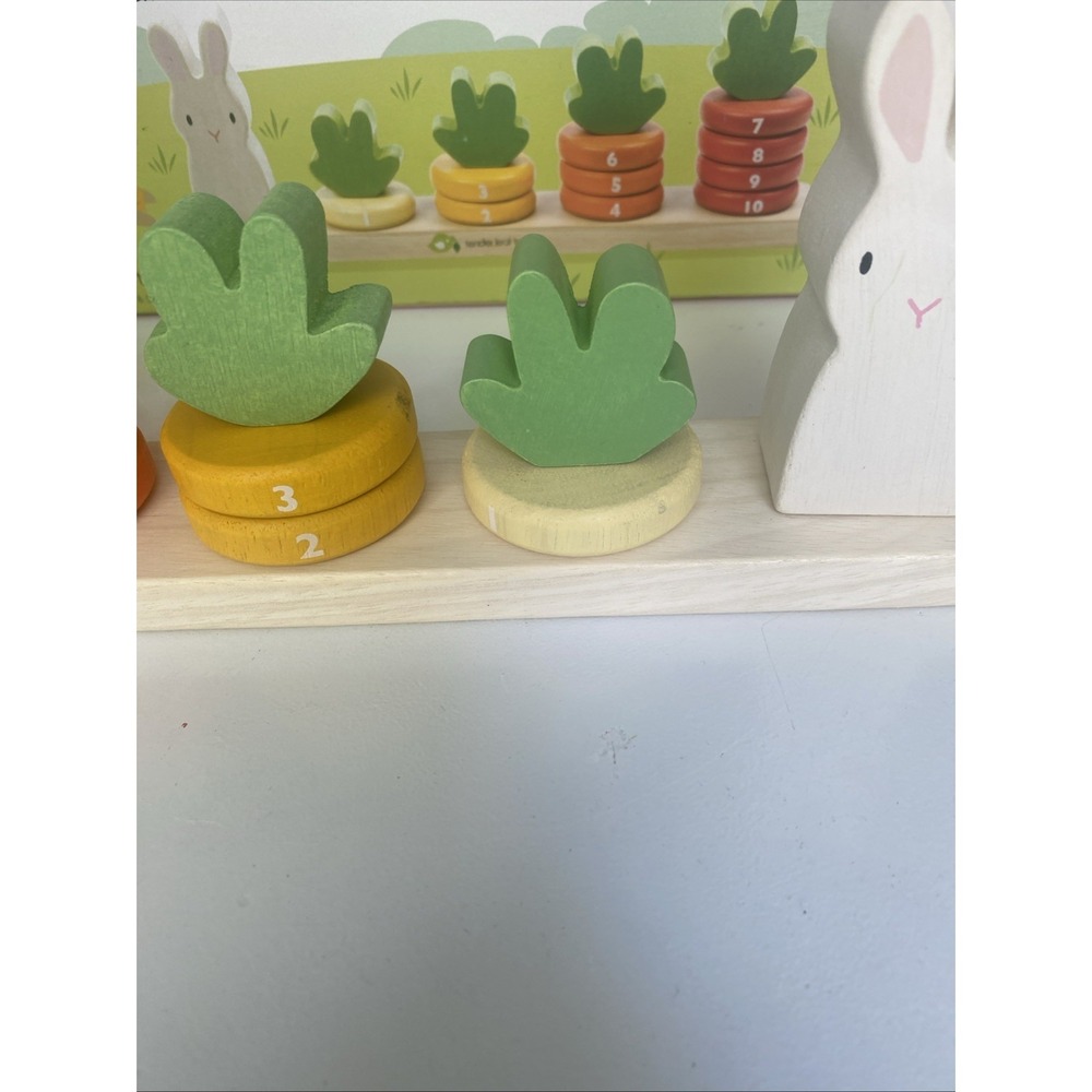 Carrot Count Stacker Wooden Ring Set - STEM Learning Math Number Learning - Picture 4 of 16